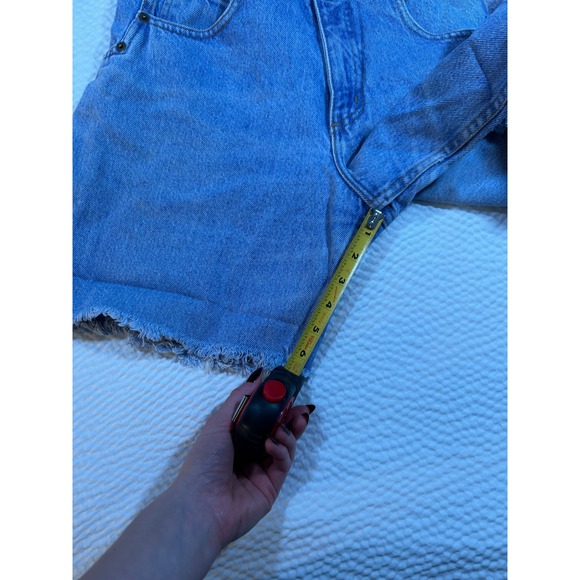 Vintage ZENA Jeans Denim Shorts Womens High Waist Frayed Hem Light Wash Vintage‎ - Picture 6 of 7
